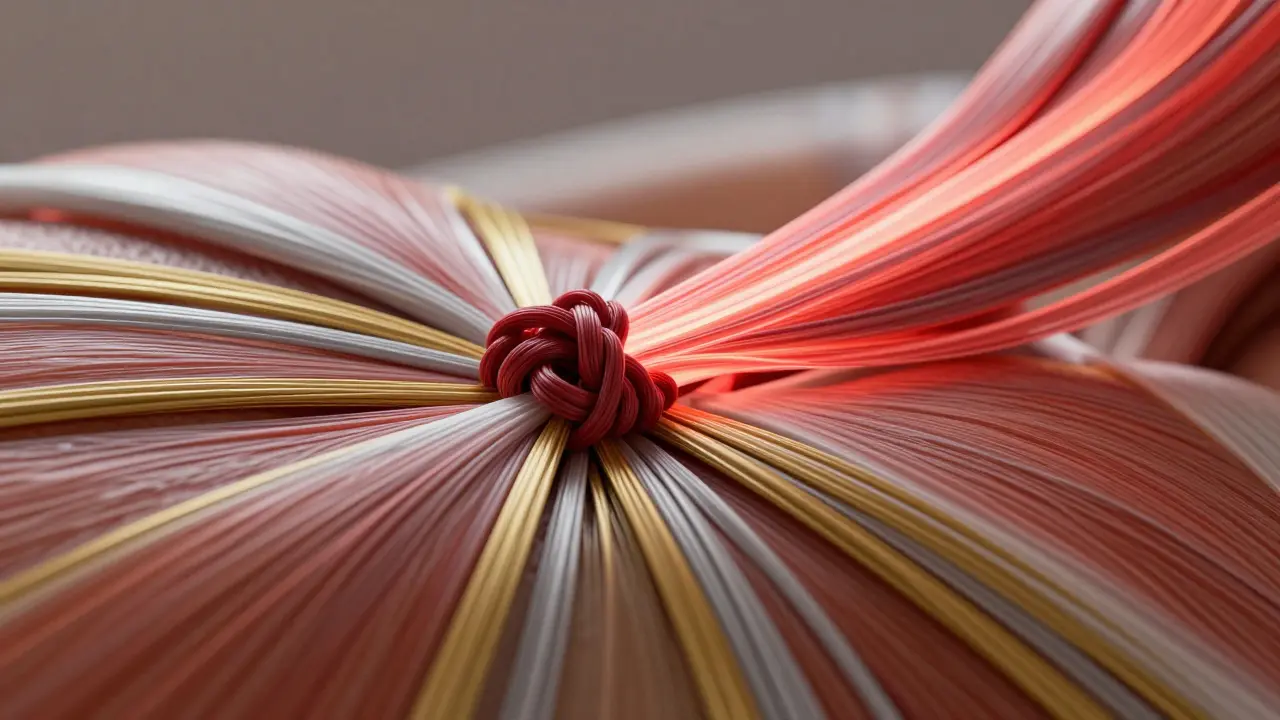 Abstraktní zobrazení uvolňování svalového uzlu a proudění krve v tkáních.